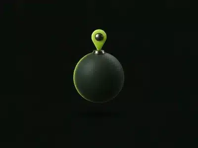 Dominio .cr o .com: una bandera pequeña clavada en un globo terráqueo